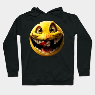 Bloody laughing Emoji Hoodie